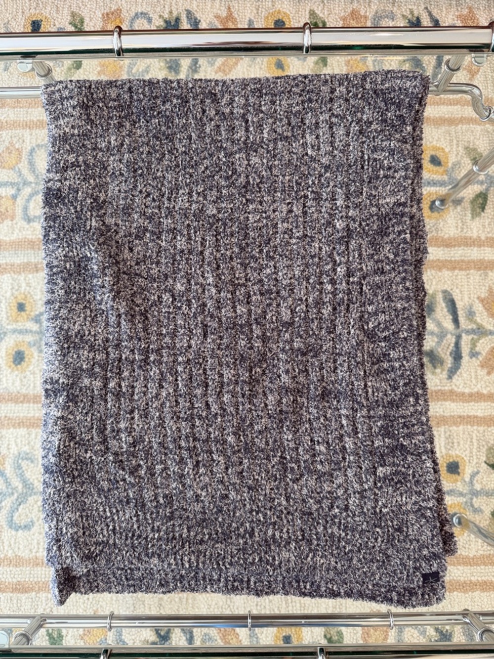 Barefoot Dreams Heathered Gray Cozy Knit Scarf